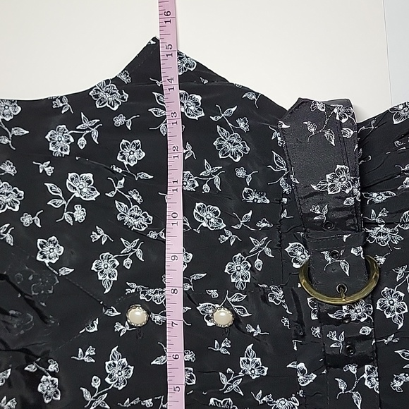 PERI PETITES FLORAL PRINT BLACK  DRESS/SIZE  6 - Picture 12 of 17